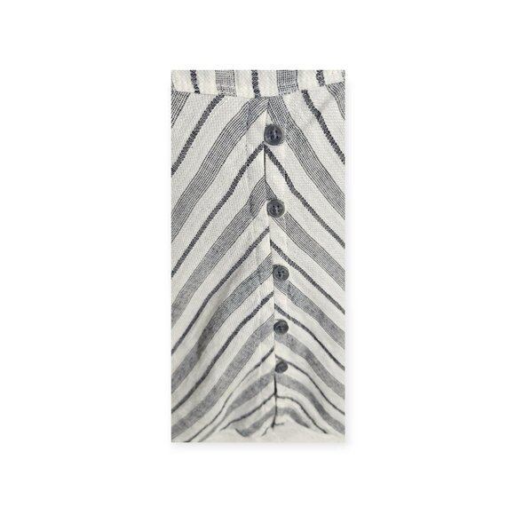 🛍️ Lucky Brand Stripe Button-Down Shirt - Women's Medium - Linen Blend - Picture 9 of 9